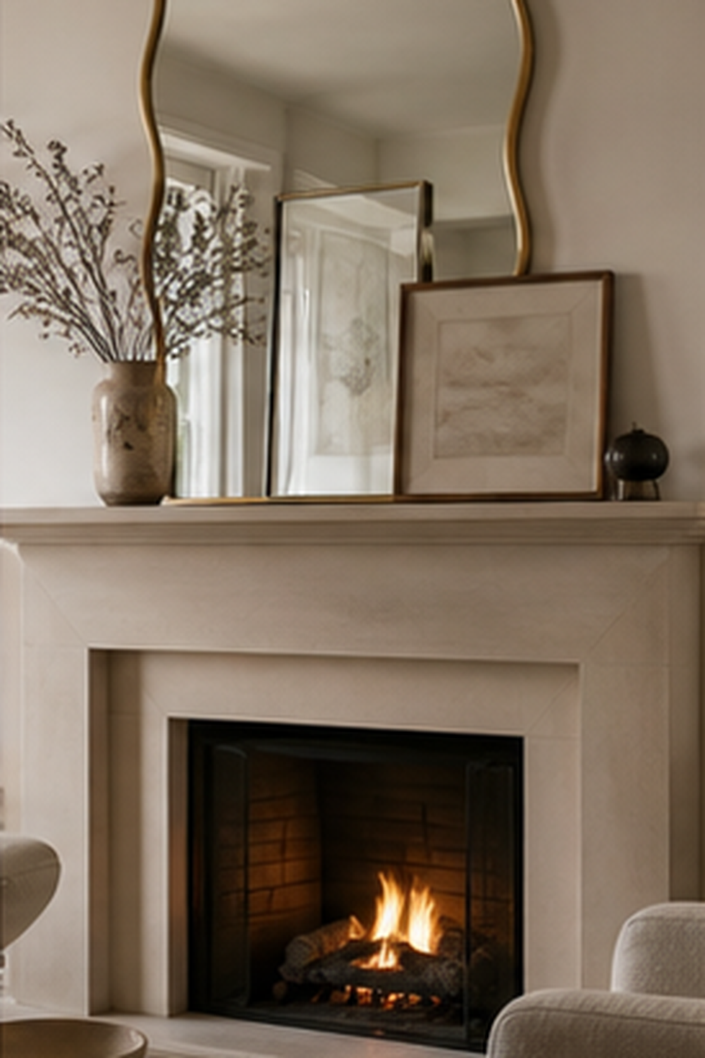Use A Wavy Mirror As Art Above A Bench for wavy mirror ideas