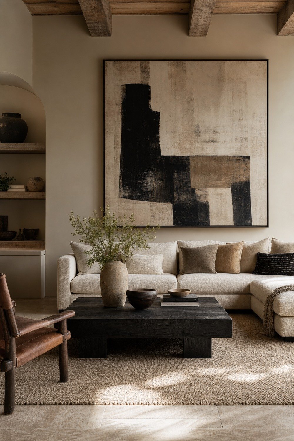 Sofa Under Oversized Art for premium sofa ideas