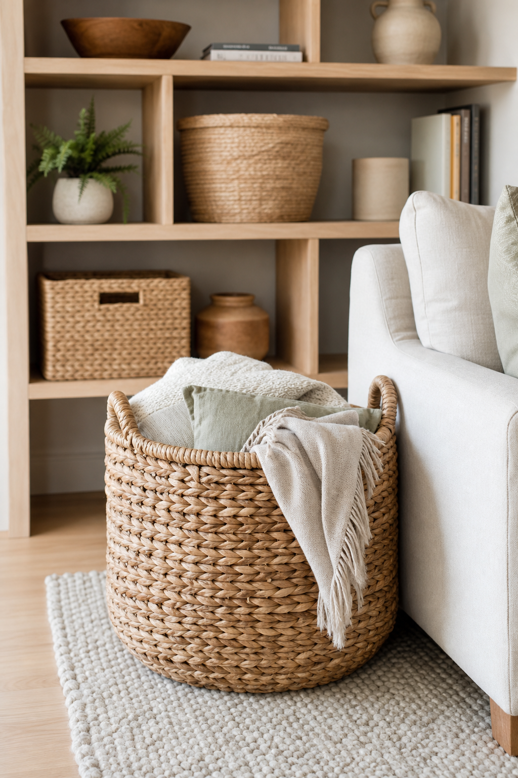 Use Natural Baskets For Texture