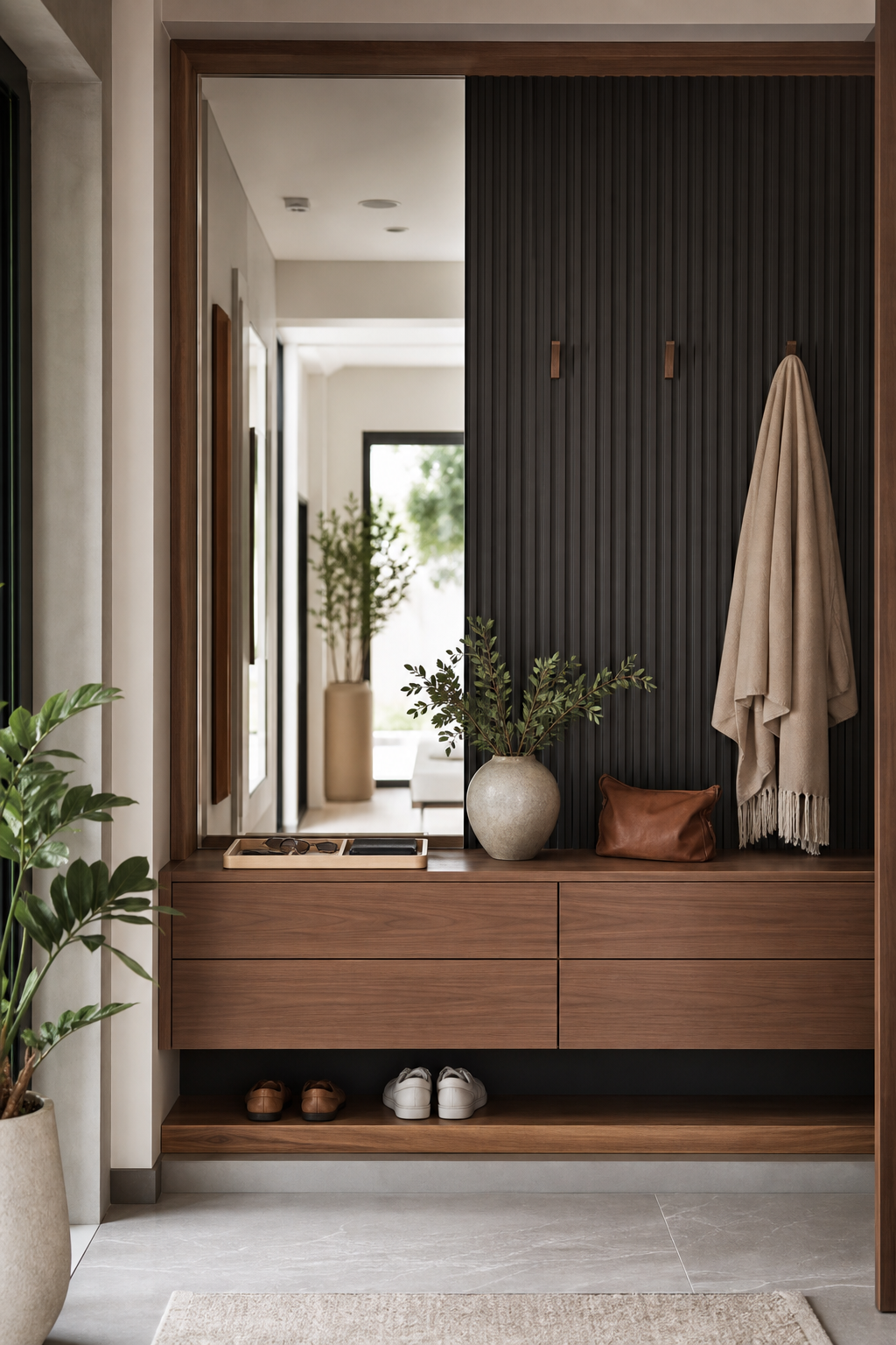 Finish With A Catchall Tray And Mirror