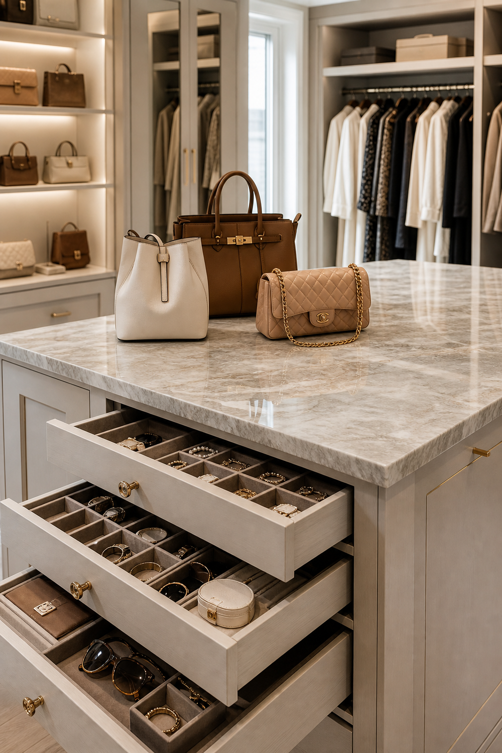 Edit The Display So It Feels Calm for Handbag Organization Ideas For A Neat Stylish Home