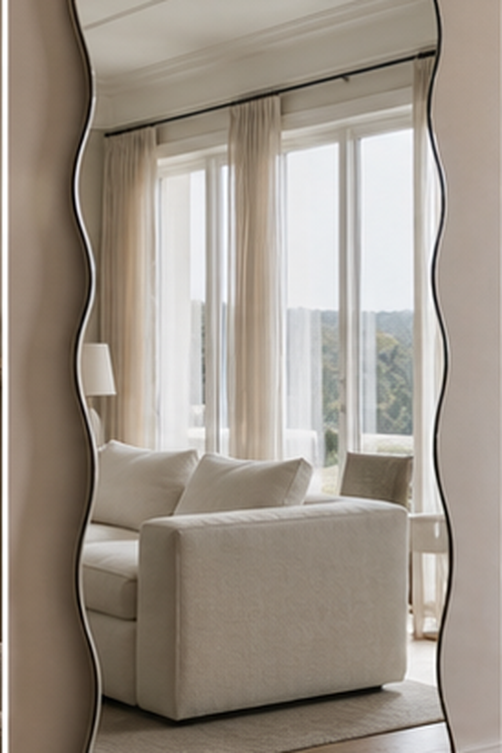 Choose A Frameless Wavy Mirror For Subtlety for wavy mirror ideas