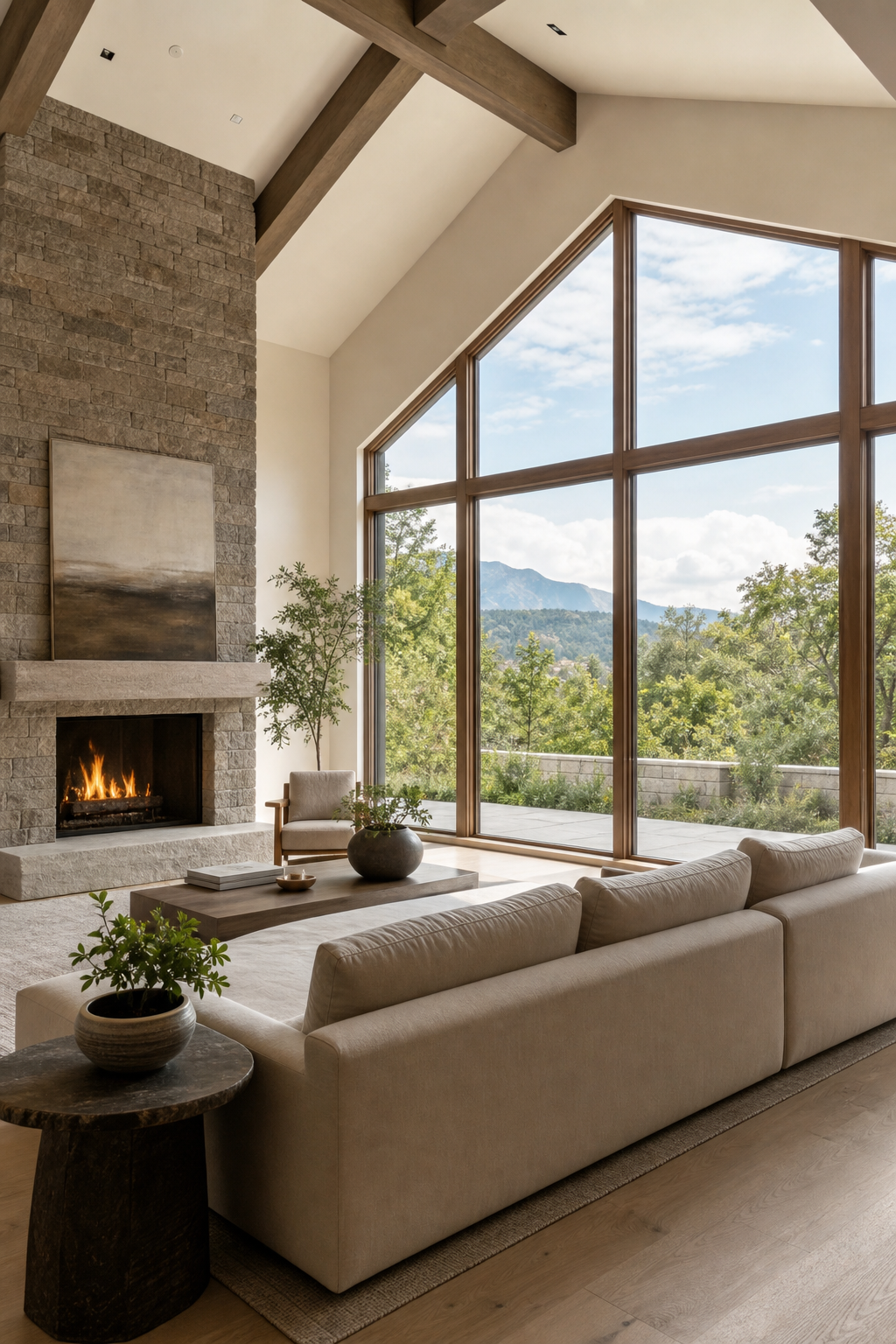 Make The Sofa Face The Best View for Minimalist Sofa Ideas To Anchor A Stylish Living Room