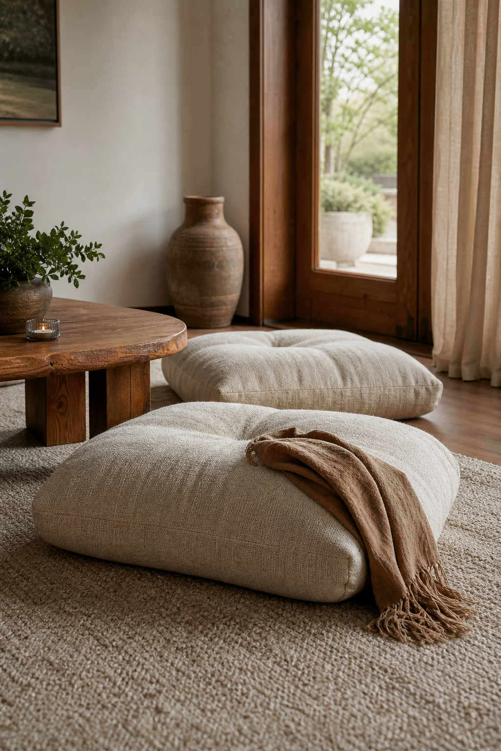 create a cozy floor cushion spot for cozy room decor