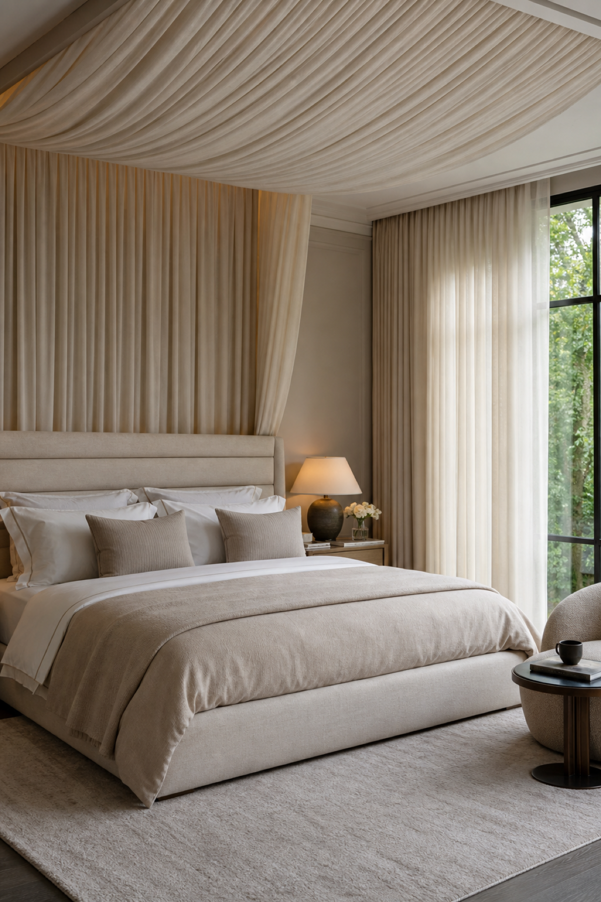 Add A Canopy Feeling With Fabric for Bedroom Inspirations For A Cozy Stylish Retreat