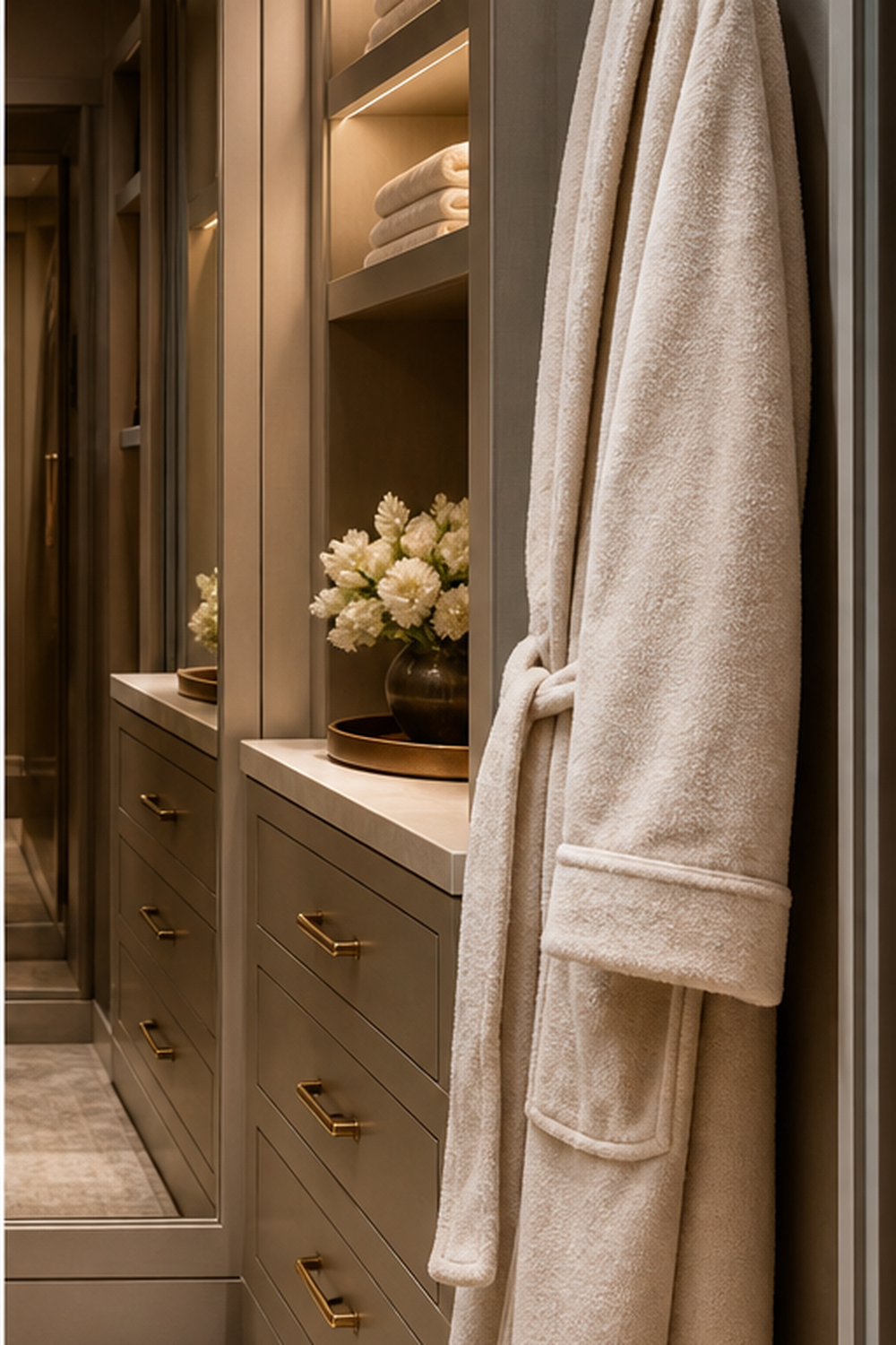 Hotel-Style Robe Hook for small walk-in closet ideas