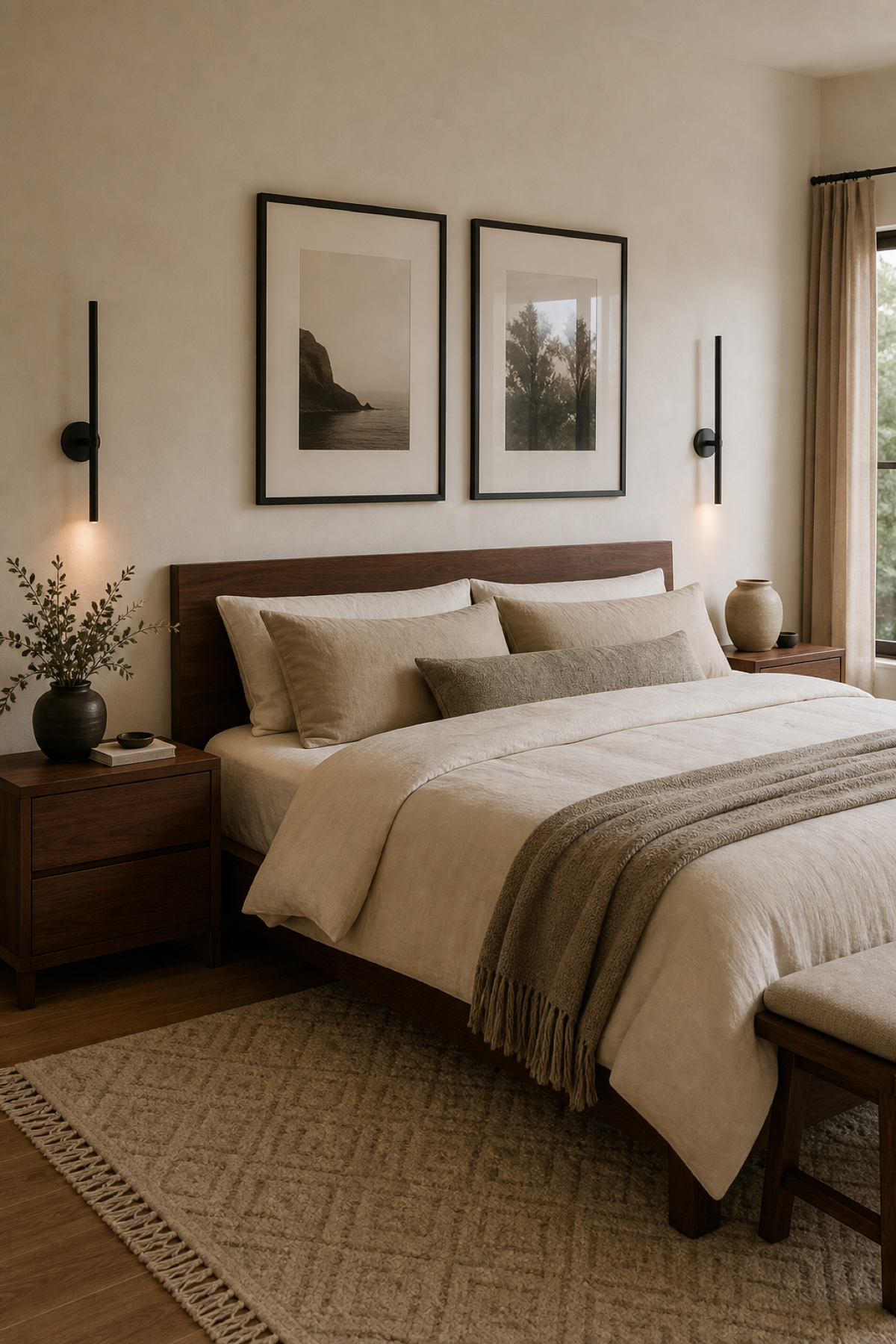 Use Black Accents For Definition for Bedroom Inspirations For A Cozy Stylish Retreat