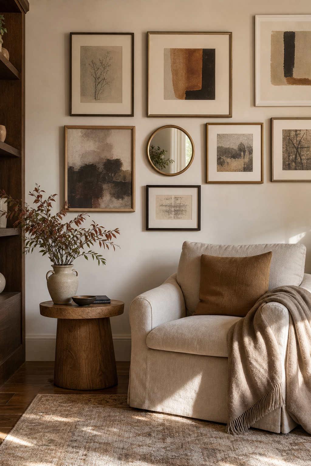 Add A Mirror To A Gallery Wall for Mirror Design Wall Ideas That Brighten And Elevate Any Room
