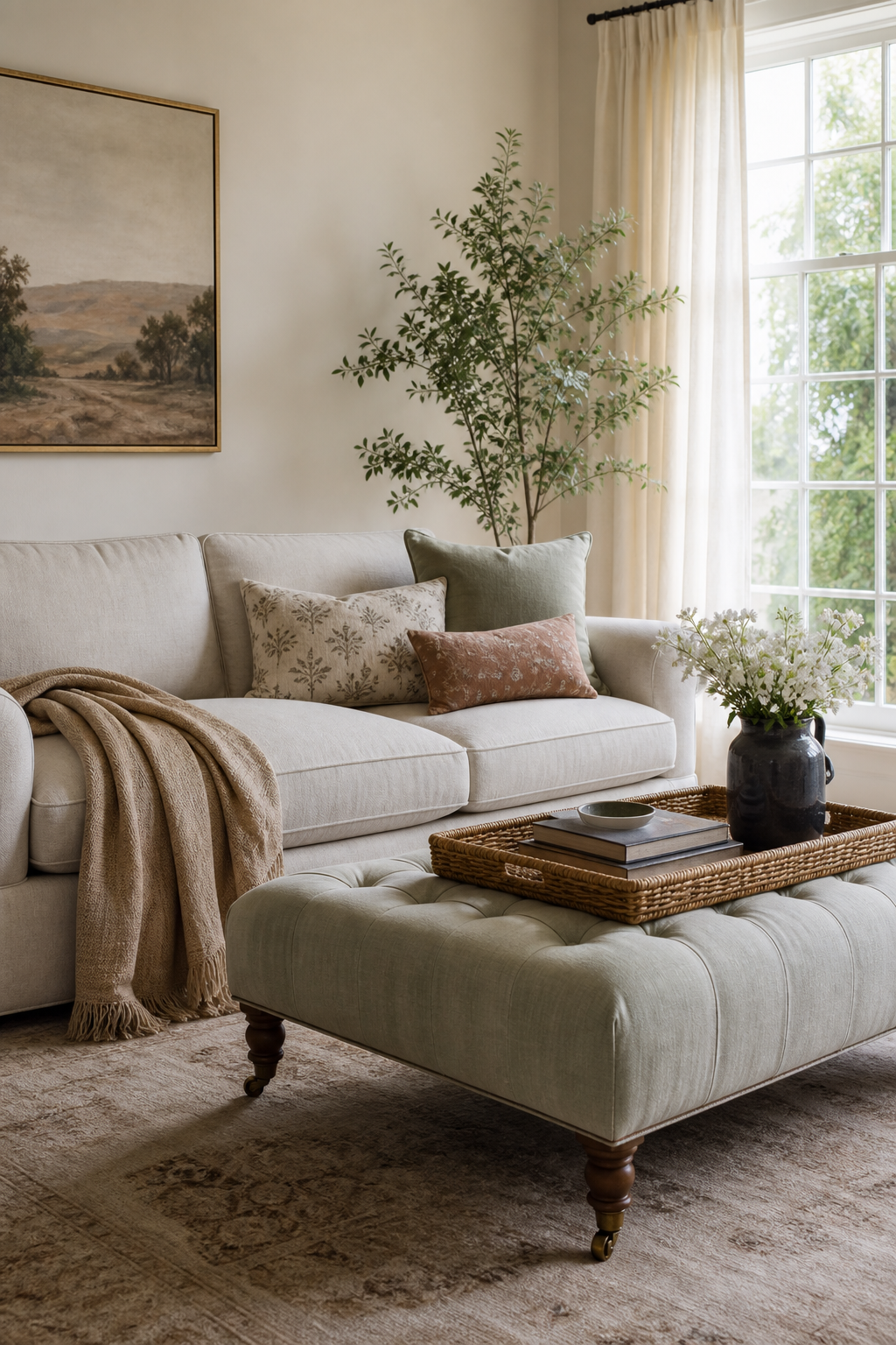 Add An Ottoman For Softness for Trending Sofa Designs To Anchor A Stylish Living Room