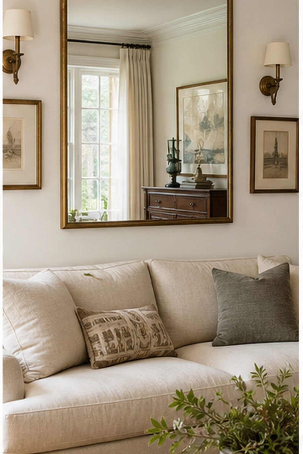 Picture Mirror Over Sofa for picture mirror ideas