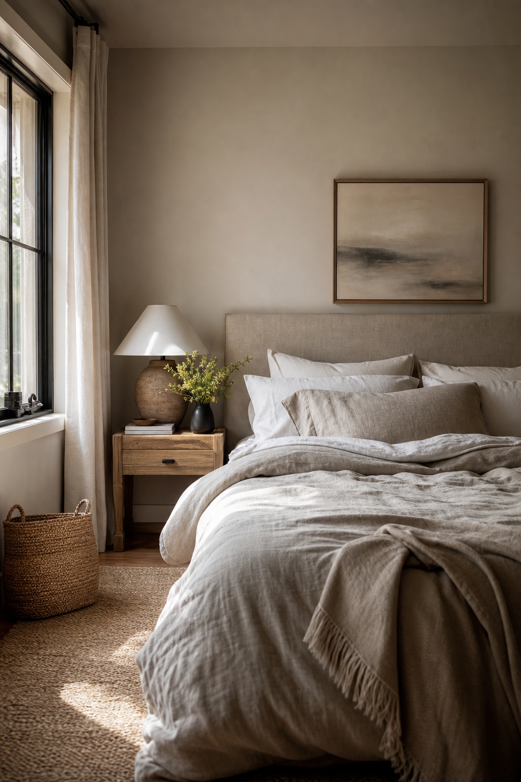 Make The Bed Look Effortless in a cozy Pinterest-worthy bedroom