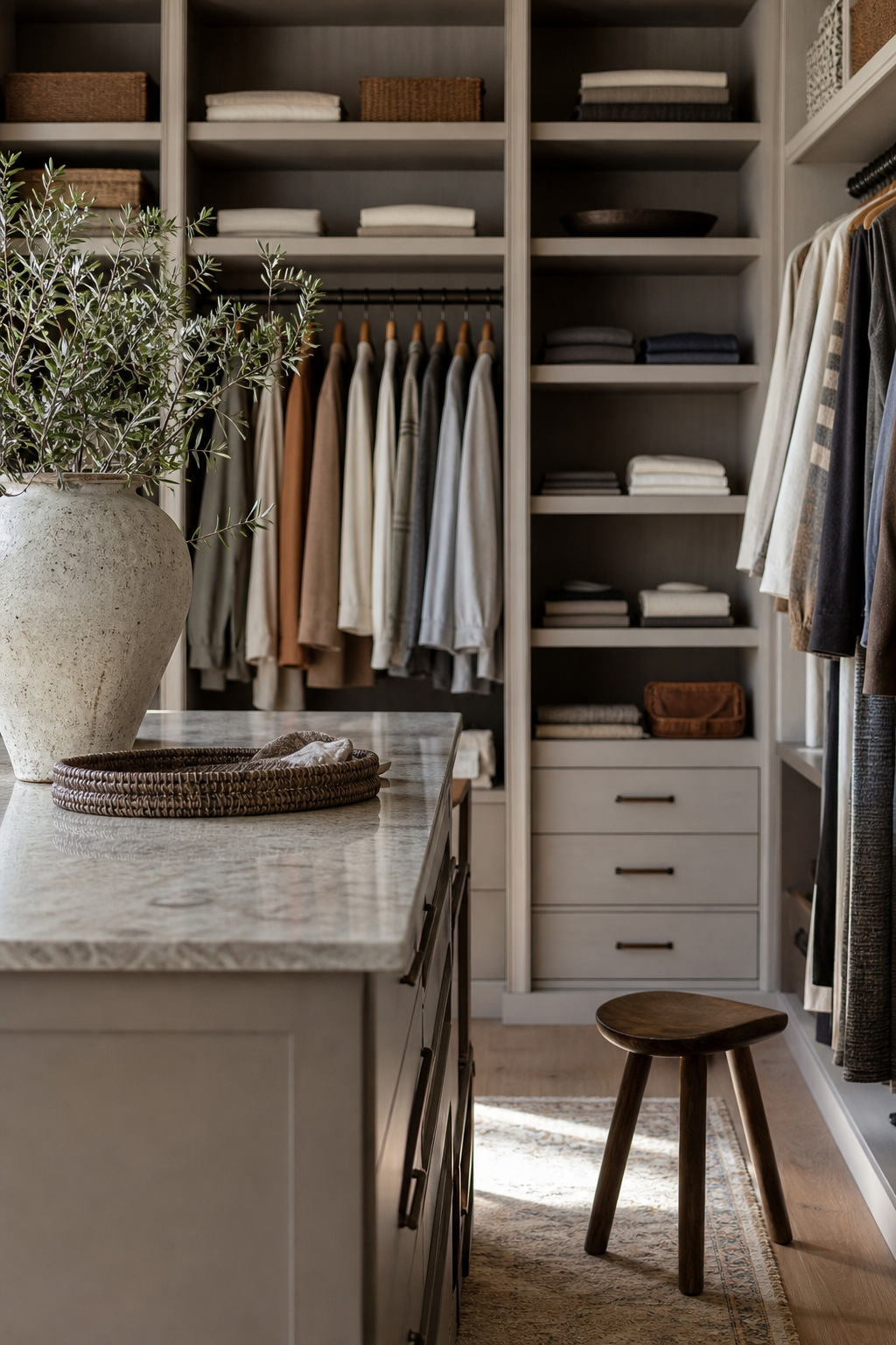 Finish With Decor That Still Works in a neat stylish closet room