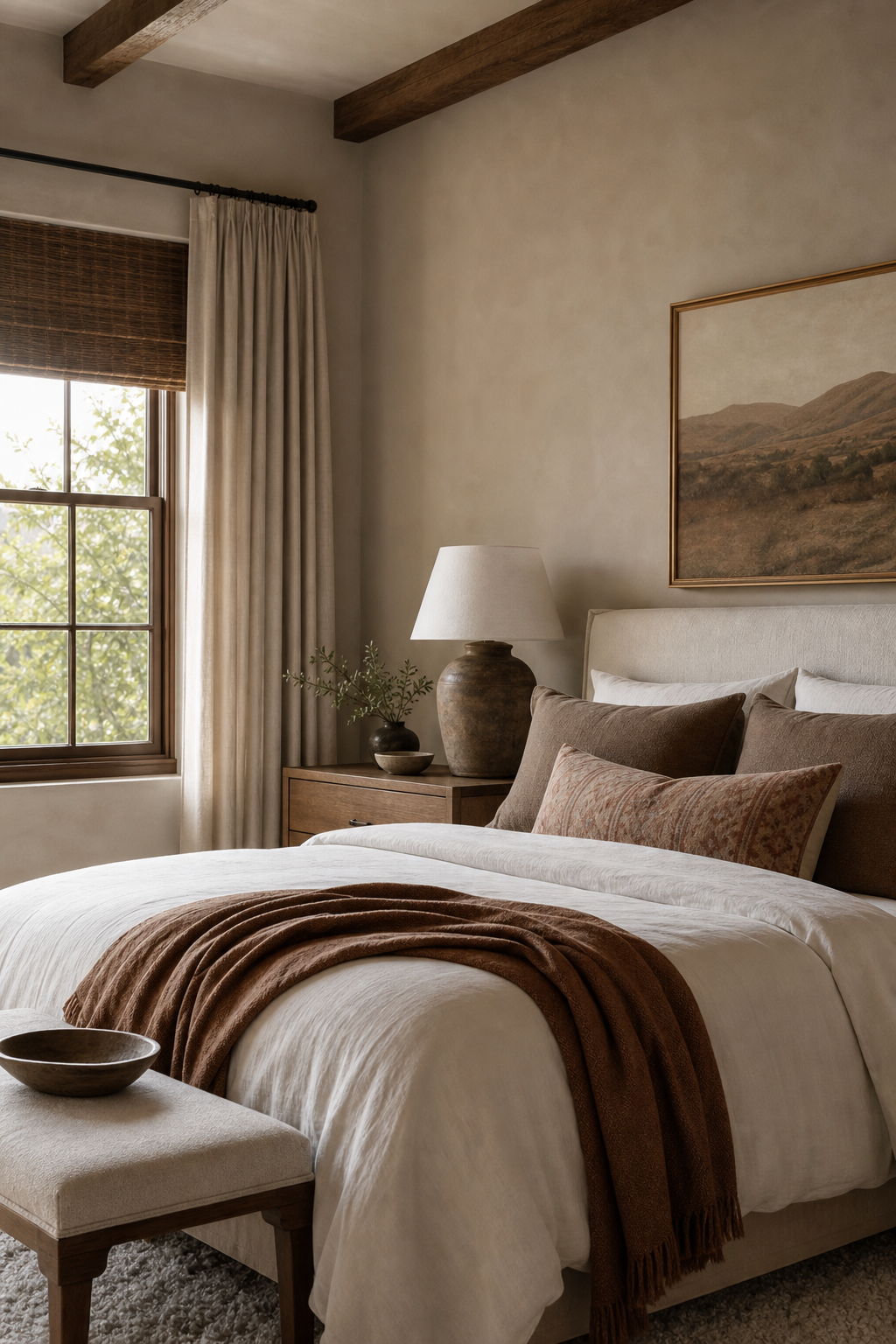 Finish With A Cohesive Color Story in a cozy Pinterest-worthy bedroom